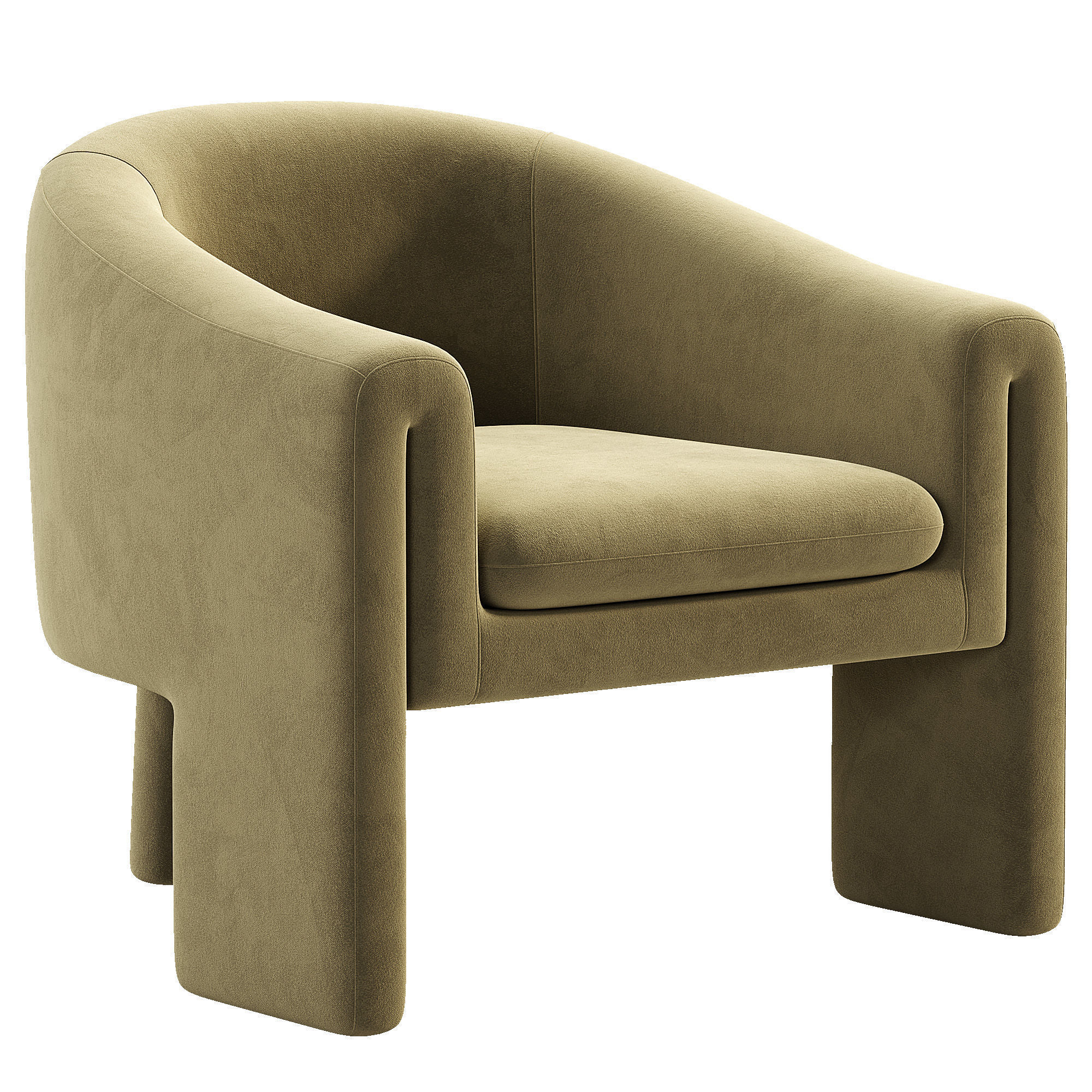 Ennis Lounge Chair Low-poly 3D model_2