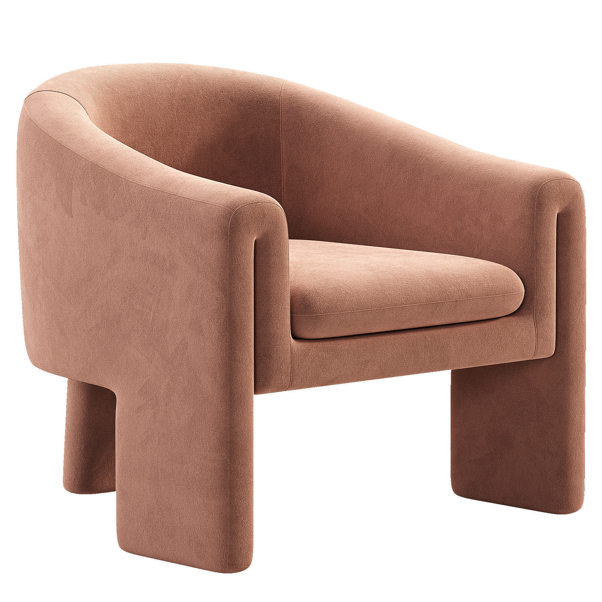 Ennis Lounge Chair Low-poly 3D model_4