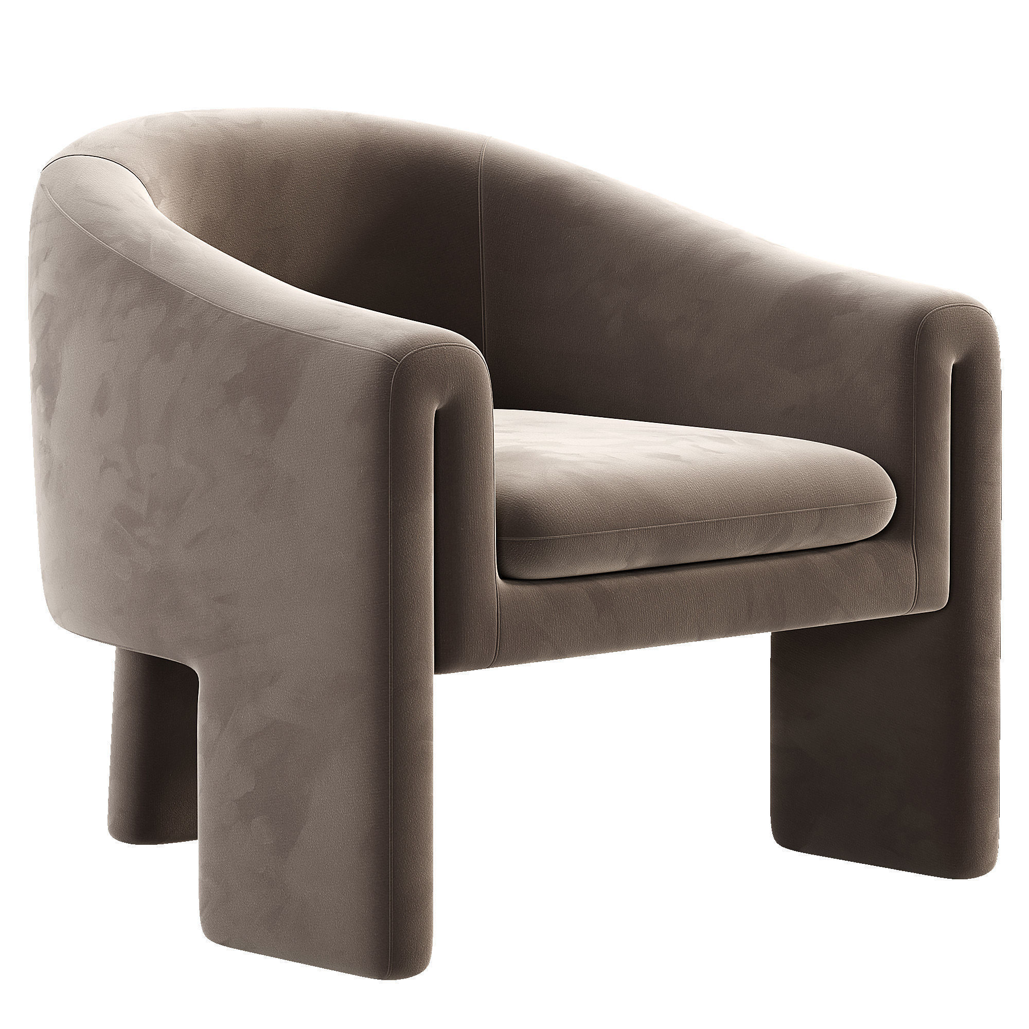 Ennis Lounge Chair Low-poly 3D model_5