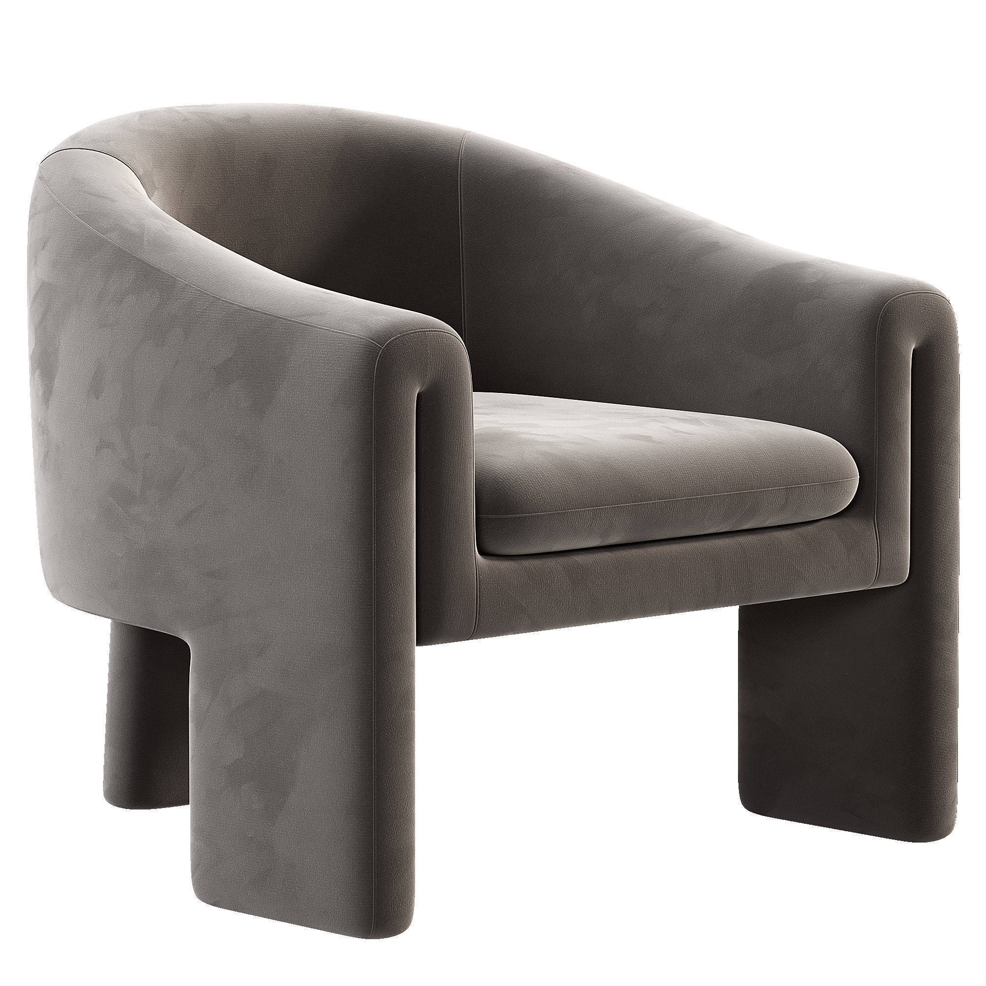 Ennis Lounge Chair Low-poly 3D model_3