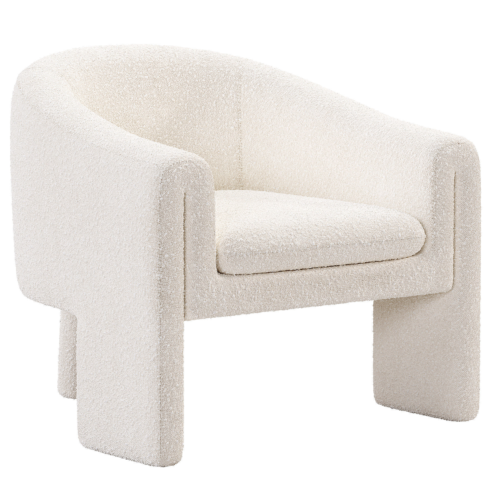 Ennis Lounge Chair Low-poly 3D model_1