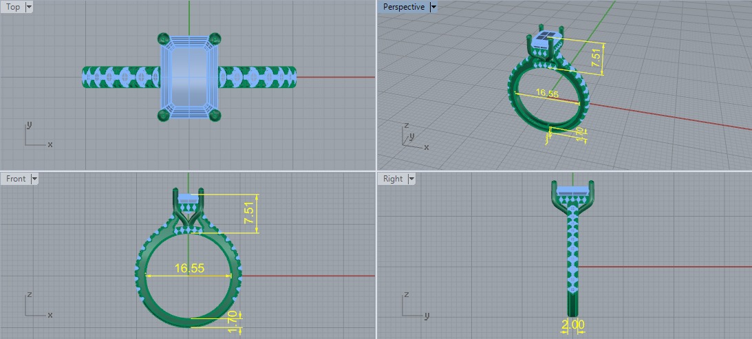 Solitaire ring Model 6604 3D print model_5