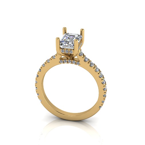 Solitaire ring Model 6604 3D print model_1