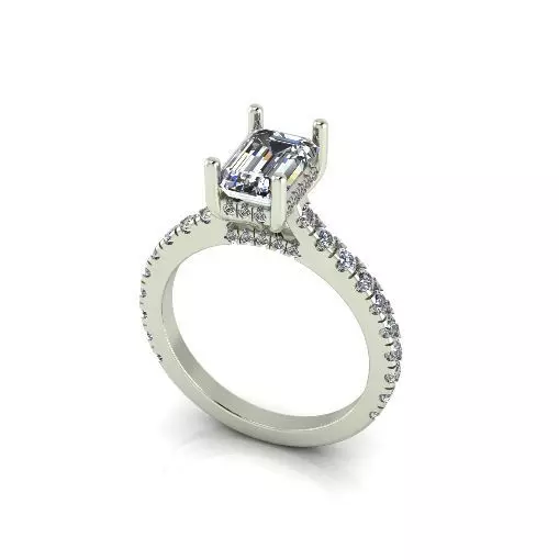 Solitaire ring Model 6604 3D print model_0