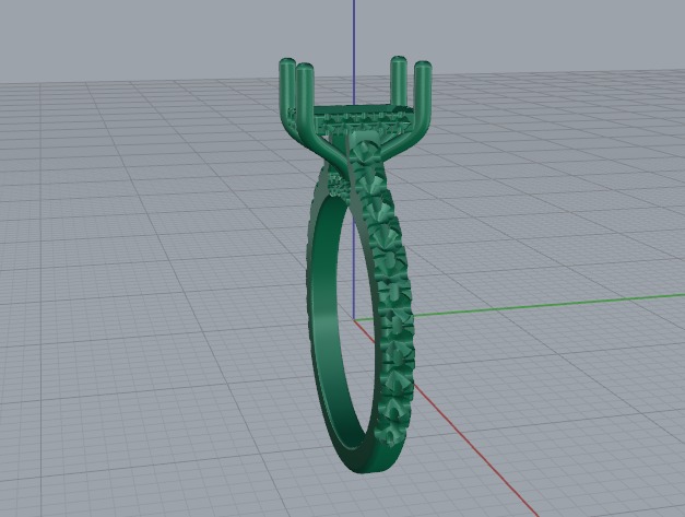 Solitaire ring Model 6604 3D print model_3