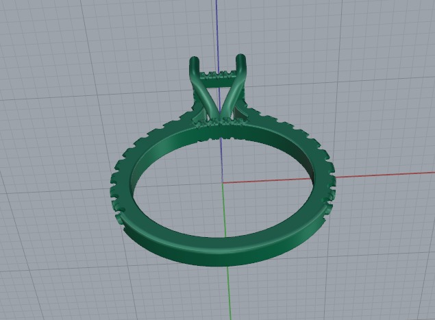 Solitaire ring Model 6604 3D print model_4