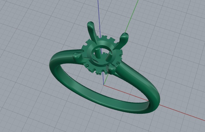Solitaire ring Model 6594 3D print model_2