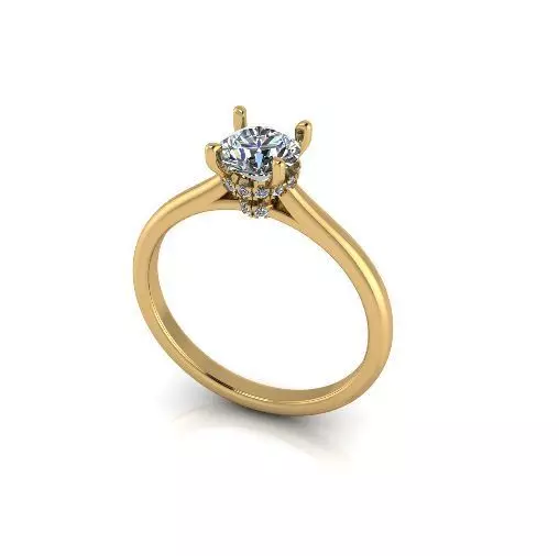 Solitaire ring Model 6594 3D print model_0