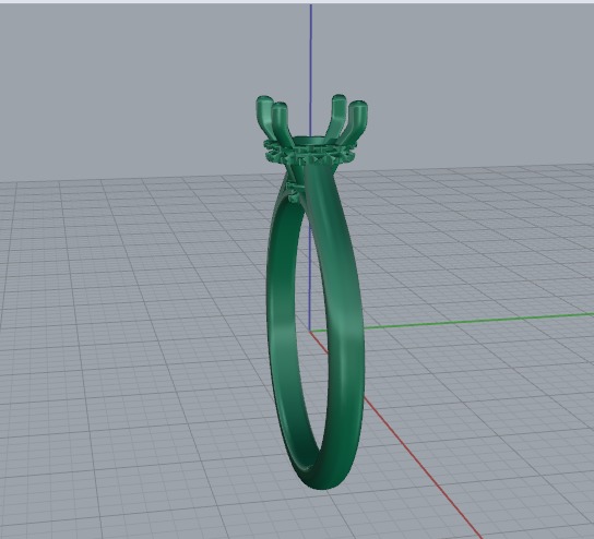Solitaire ring Model 6594 3D print model_3