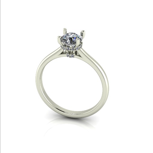 Solitaire ring Model 6594 3D print model_1