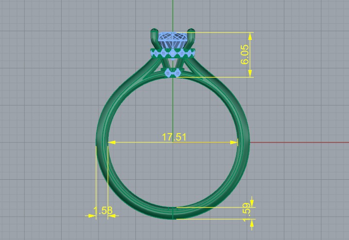 Solitaire ring Model 6594 3D print model_5