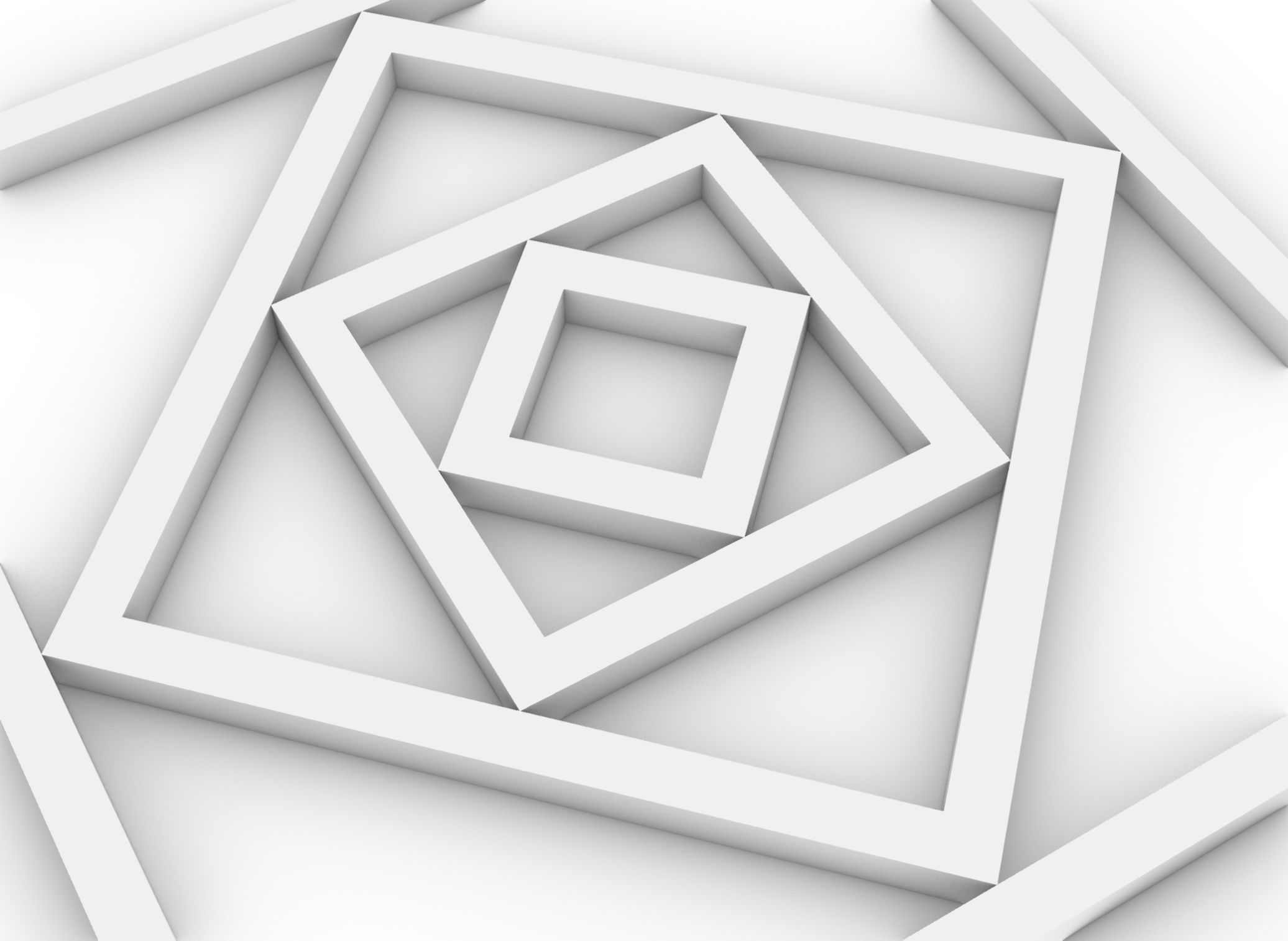 Gold Pattern Decorative Panel Free 3D model_5