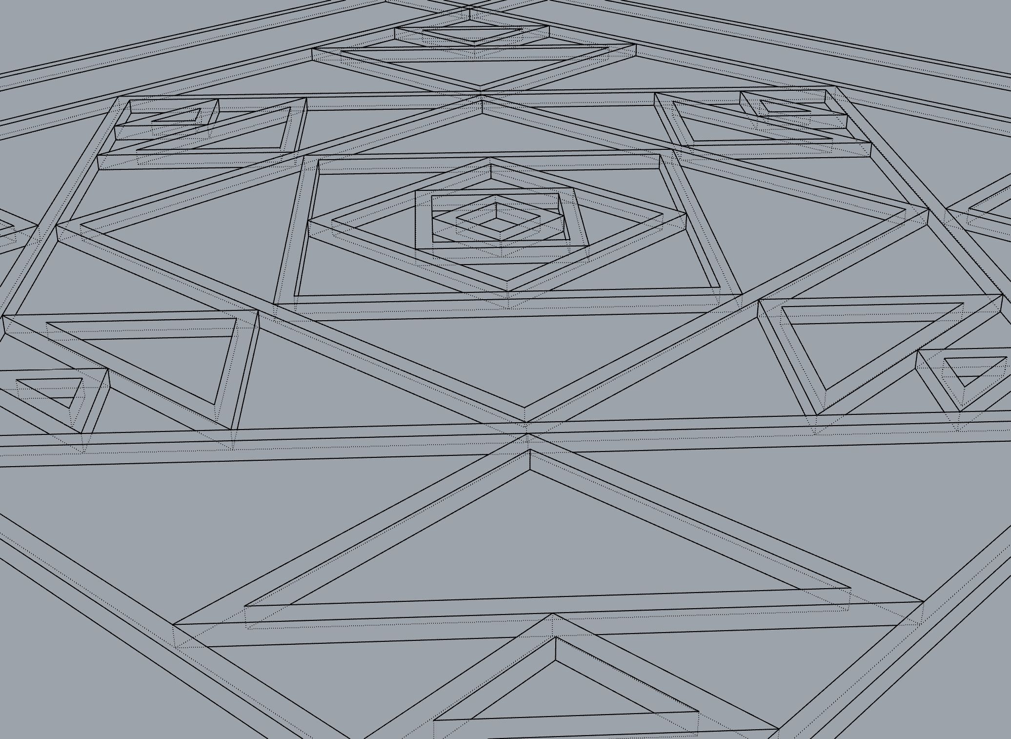 Gold Pattern Decorative Panel Free 3D model_3