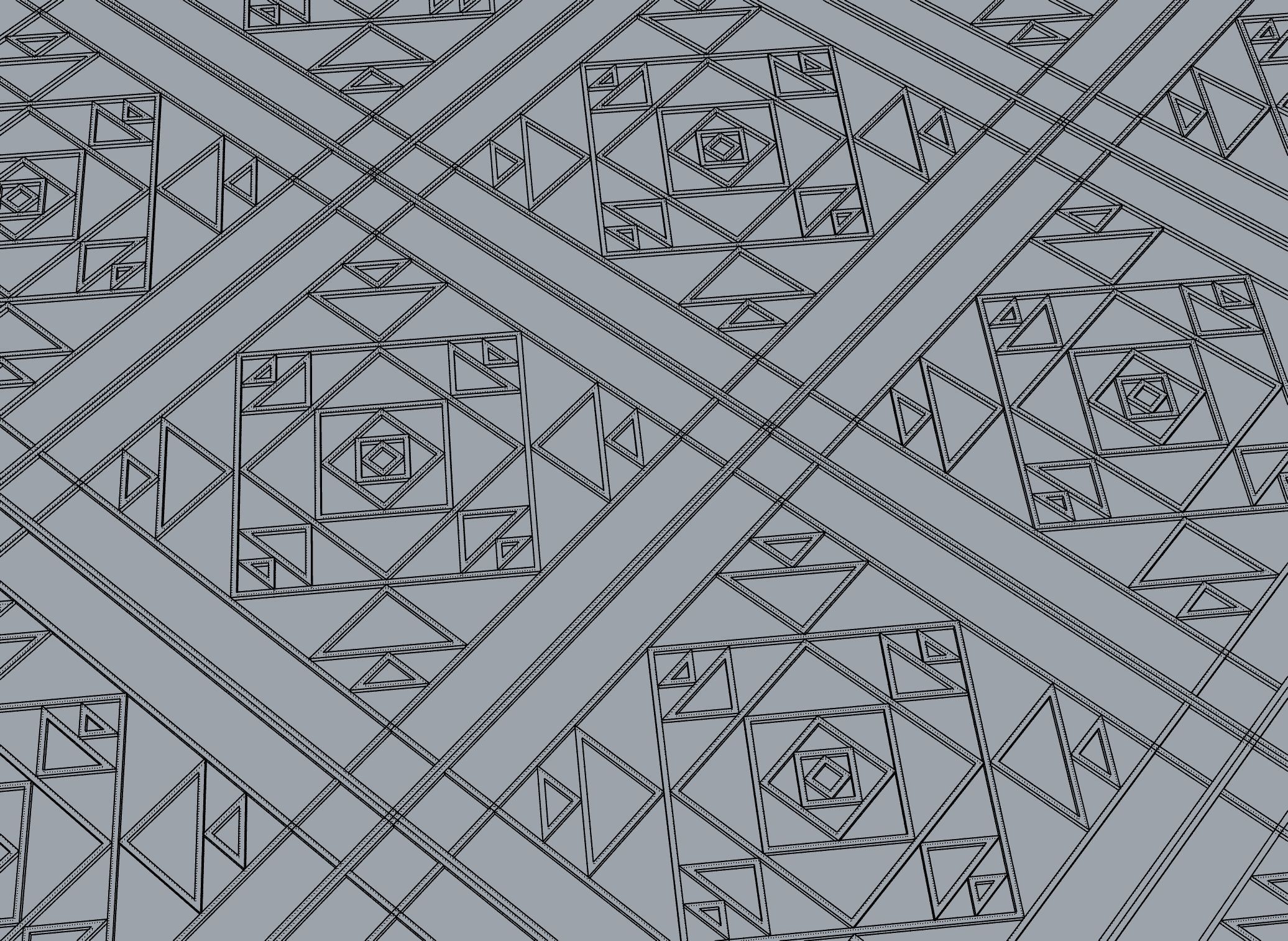 Gold Pattern Decorative Panel Free 3D model_7