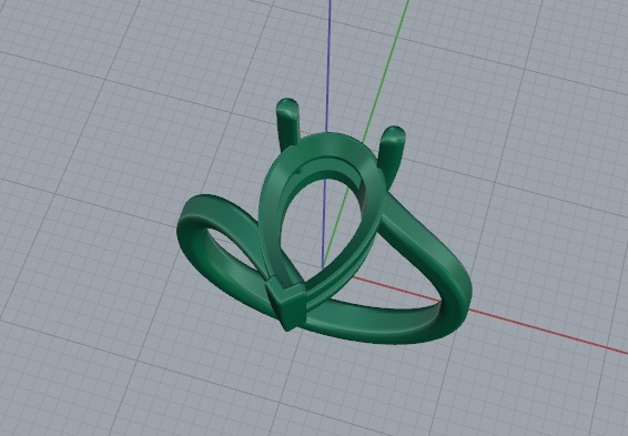 Ring pear Model 6575 3D print model_3