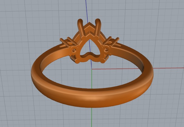 Ring heart Model 6565 3D print model_4