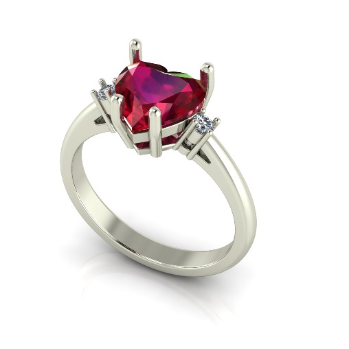 Ring heart Model 6565 3D print model_1