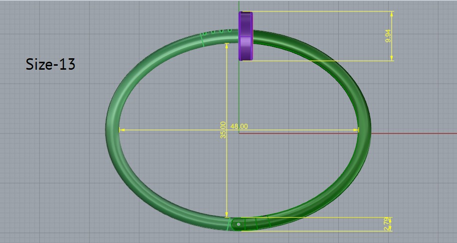 Bracelet size 13 Model 6563 3D print model_6