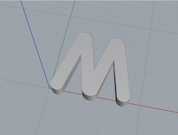 Letter M Model 6562 3D print model_2