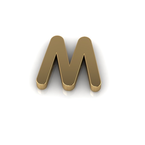 Letter M Model 6562 3D print model_1
