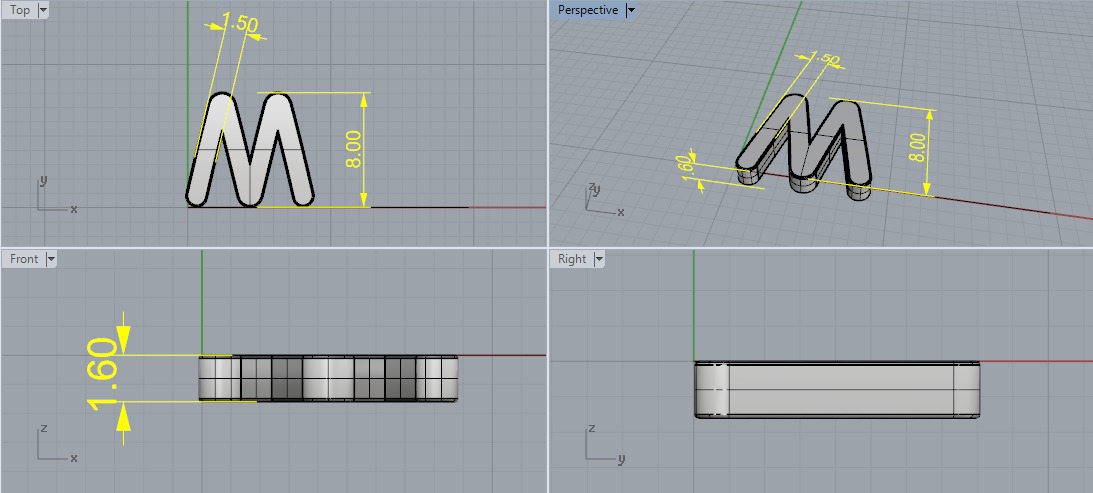 Letter M Model 6562 3D print model_6