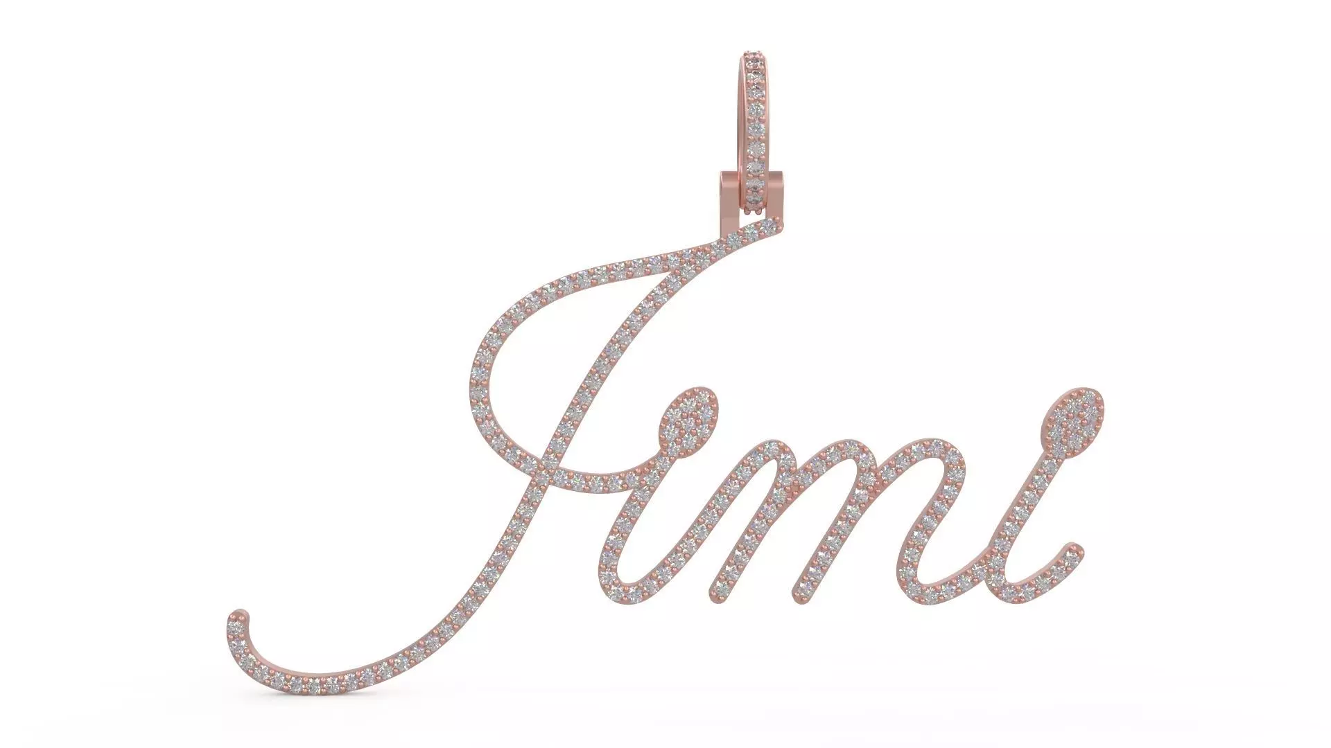 Model 1117 Jimi Name Diamond Iced Out Pendant 3D print model