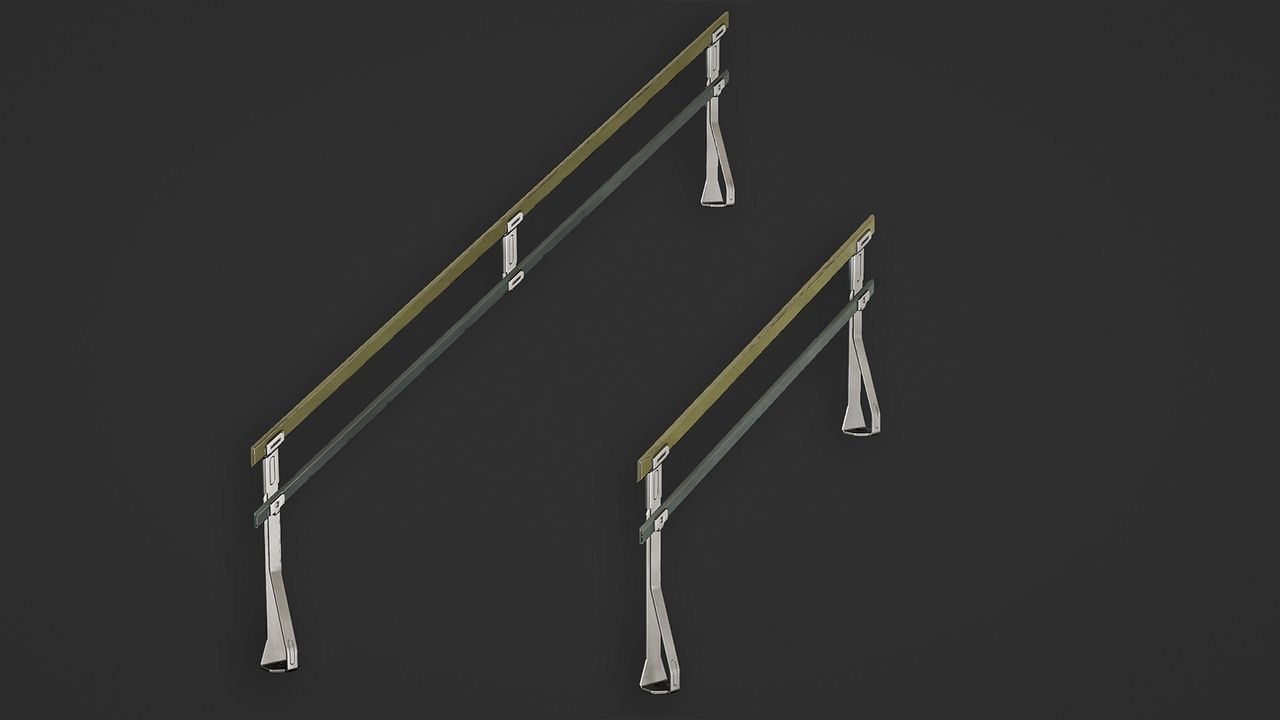 Sci-Fi Stairs modular pack Low-poly 3D model_8