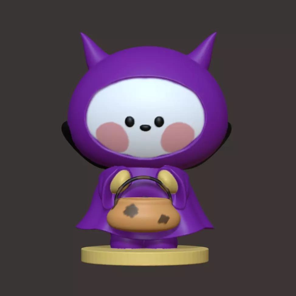 BT21 Minini Halloween Edition - Evil Chimmy Mini Figurine 3D print model