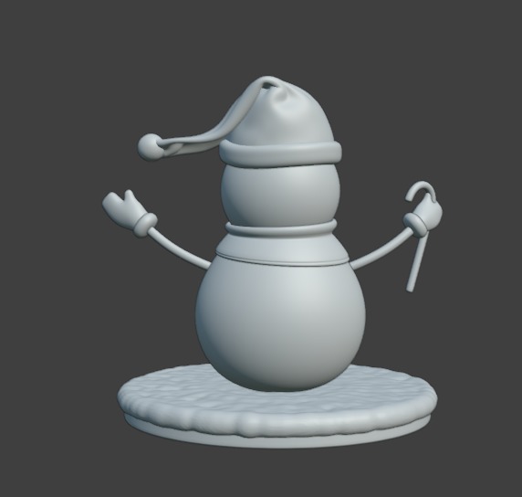 Snowman 3D print model_2
