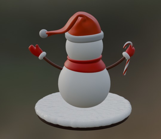 Snowman 3D print model_5