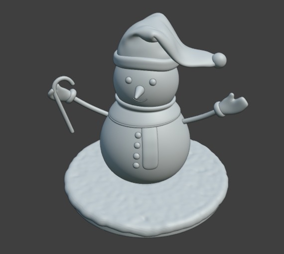Snowman 3D print model_1