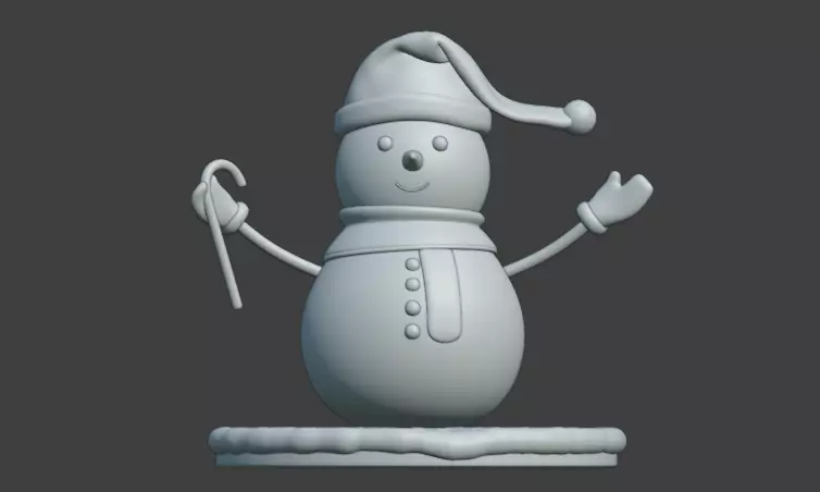 Snowman 3D print model_0