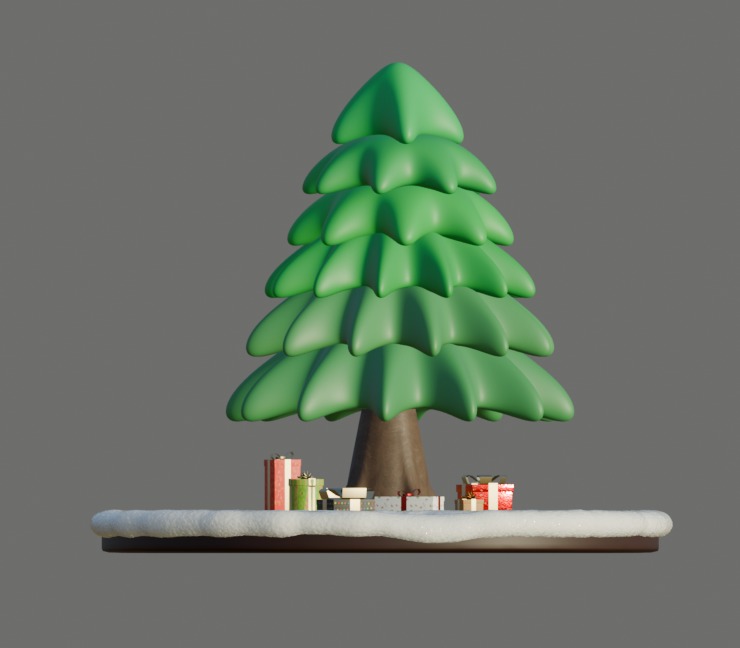 Christmas Tree and Gifts 3D print model_4