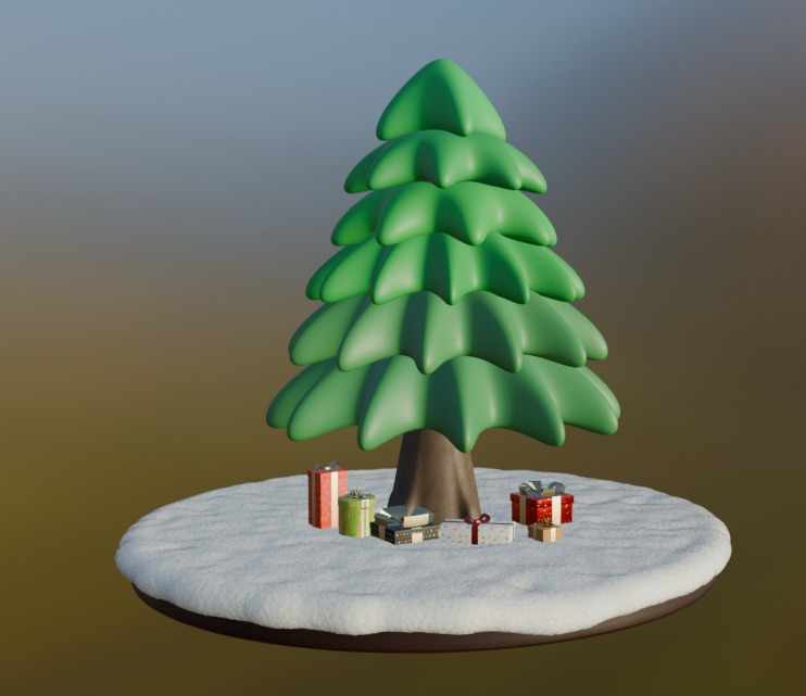 Christmas Tree and Gifts 3D print model_5