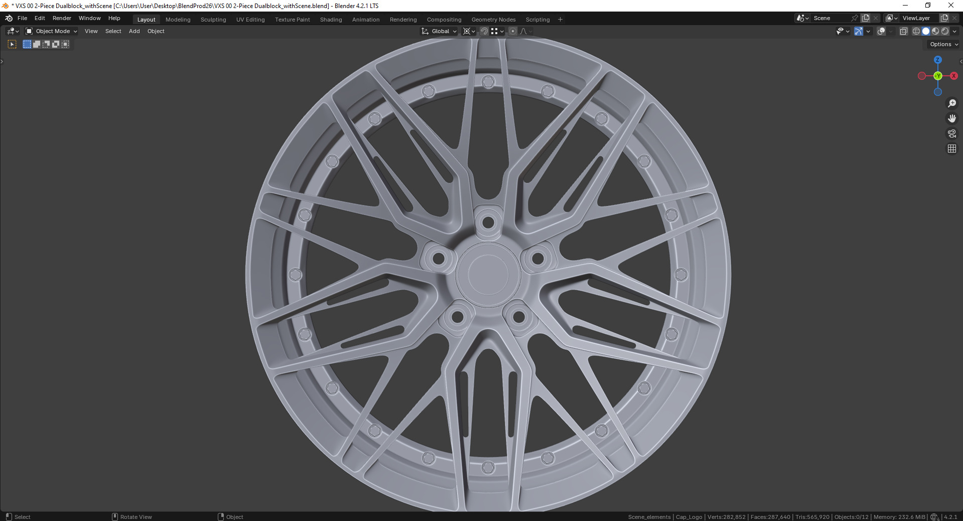 VXS 00 2-Piece Dualblock Rim 3D model_5