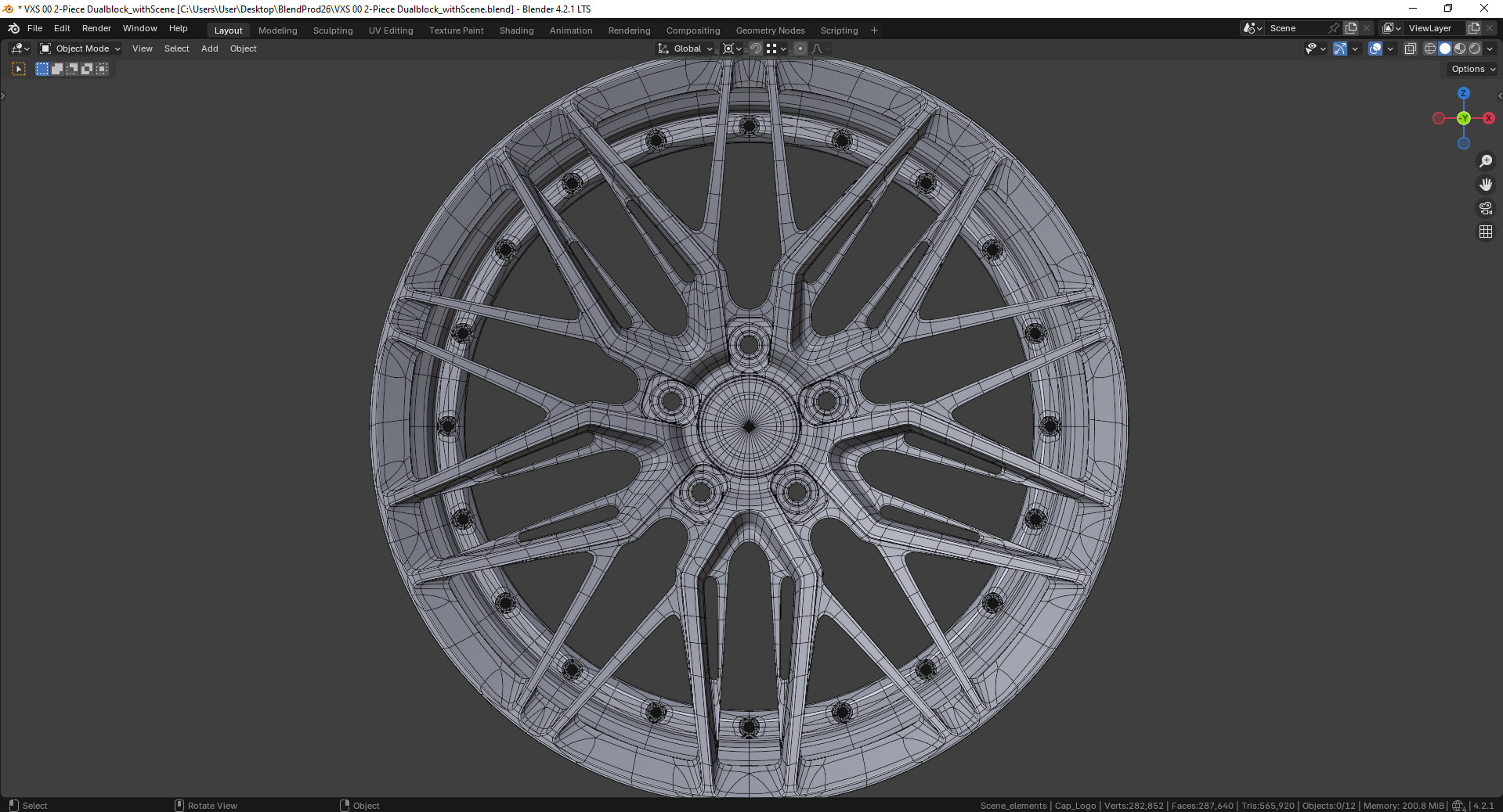 VXS 00 2-Piece Dualblock Rim 3D model_15
