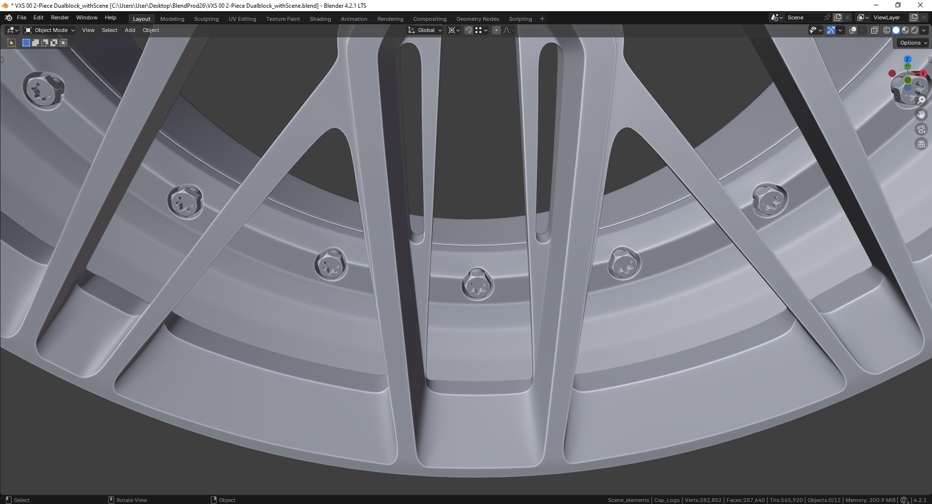 VXS 00 2-Piece Dualblock Rim 3D model_11