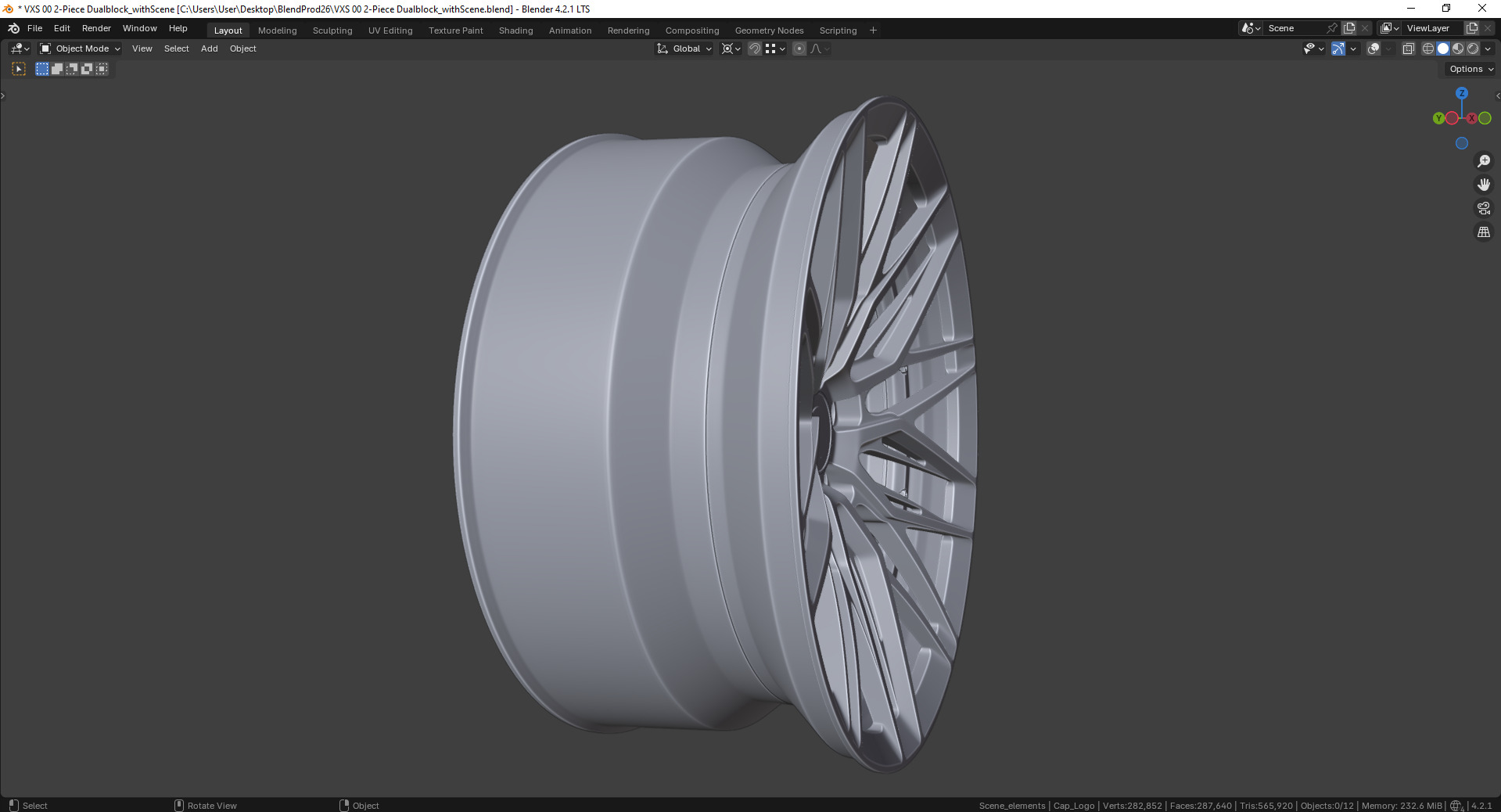 VXS 00 2-Piece Dualblock Rim 3D model_7