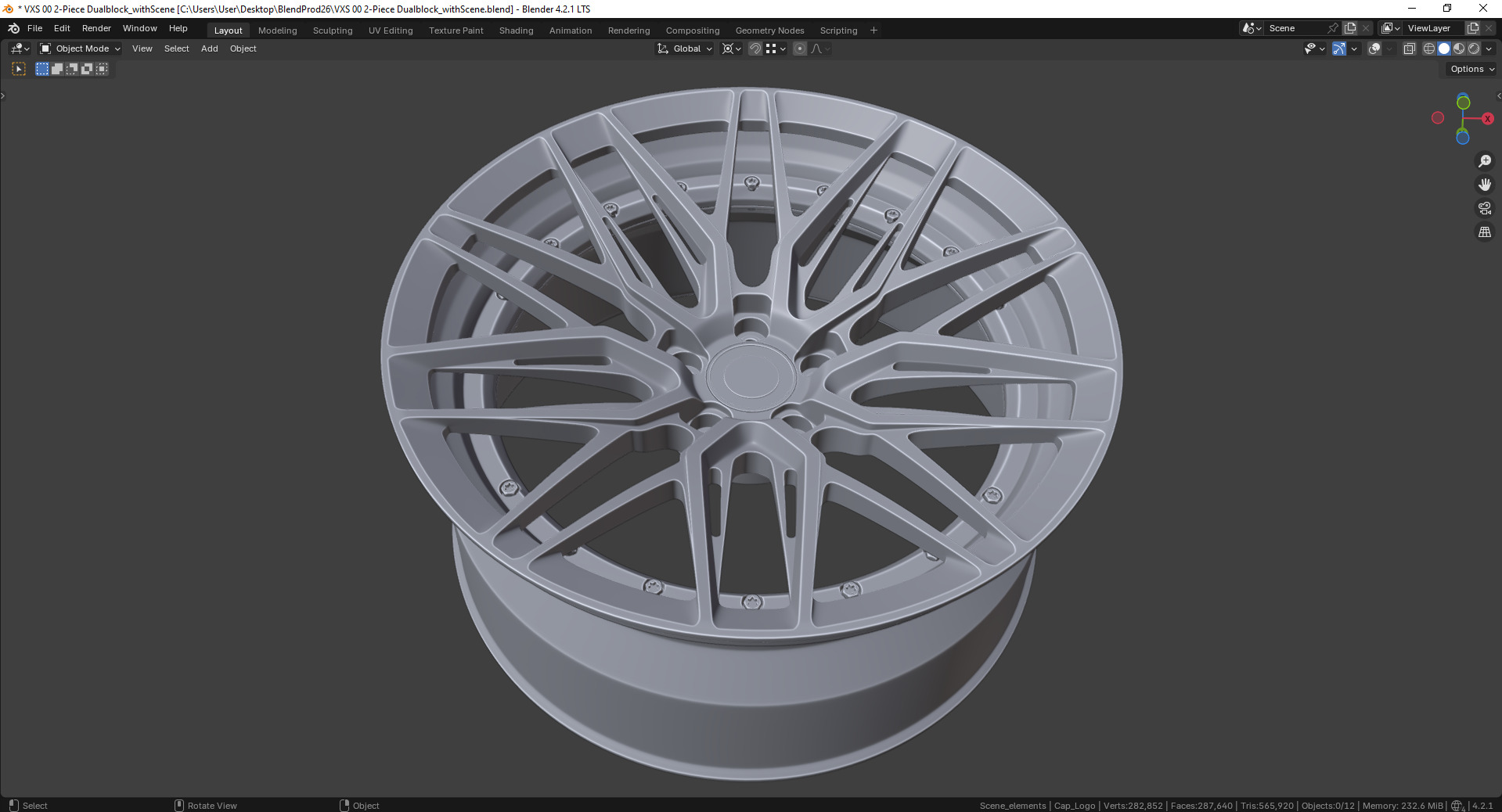 VXS 00 2-Piece Dualblock Rim 3D model_9