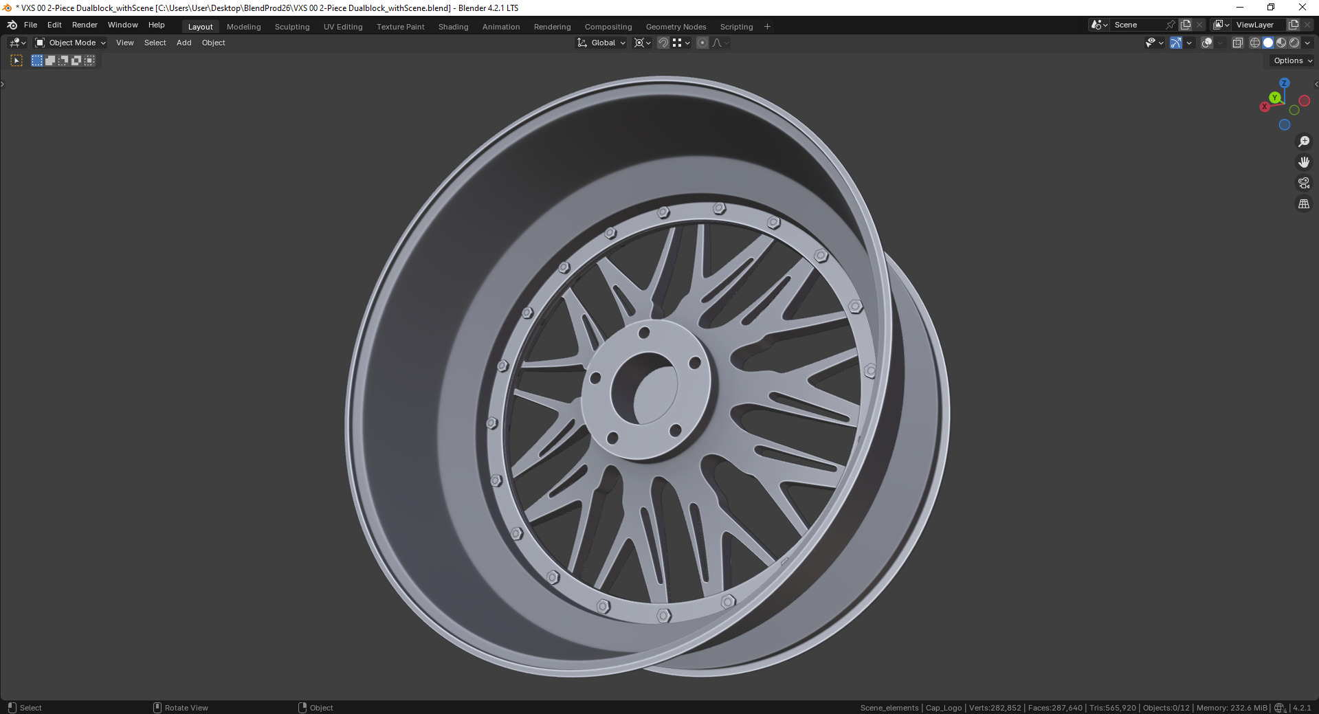 VXS 00 2-Piece Dualblock Rim 3D model_8