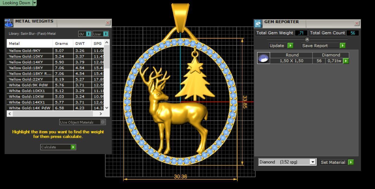 Christmas Reindeer Necklace 3D print model_5