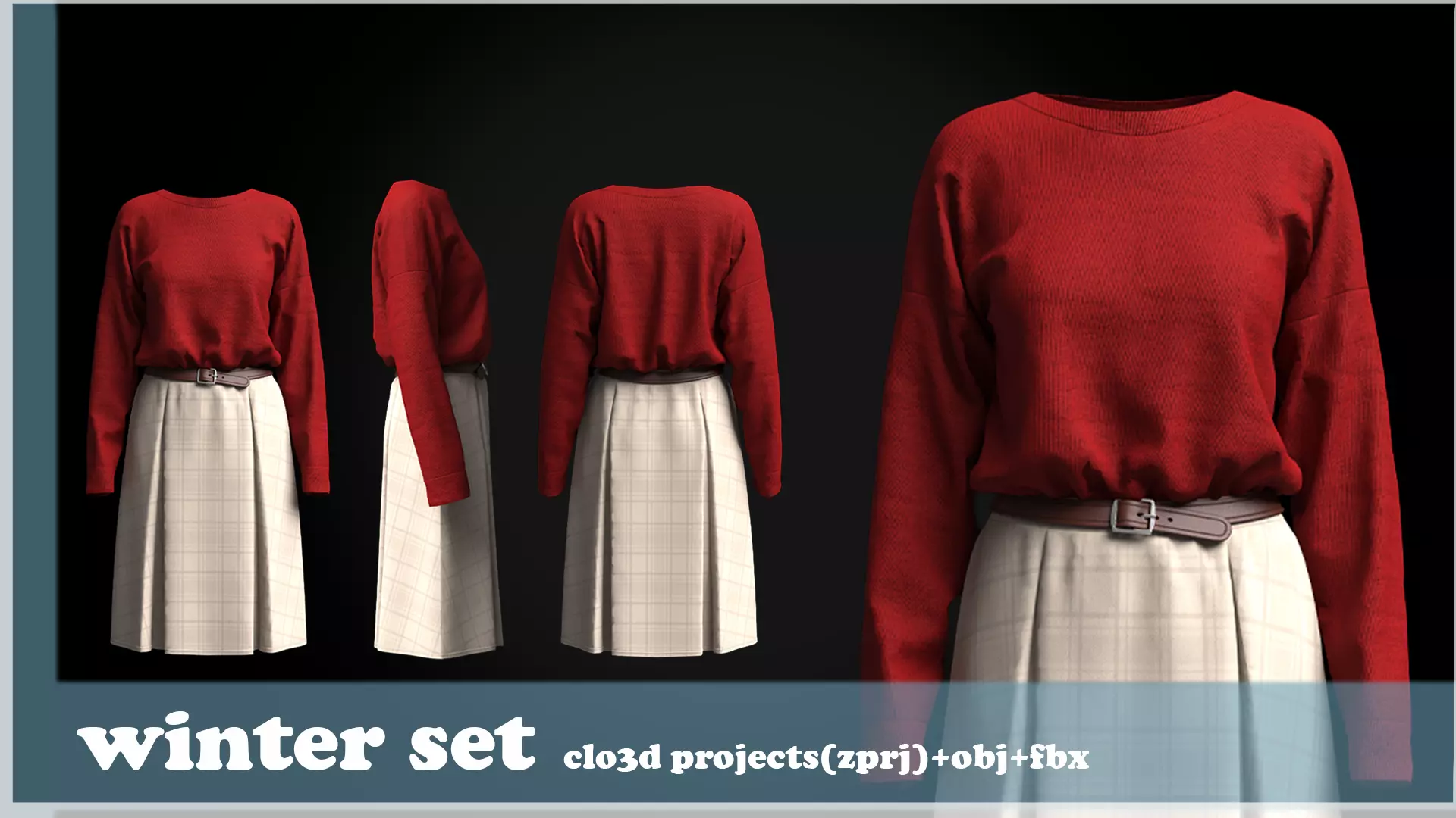 winter set 3D model