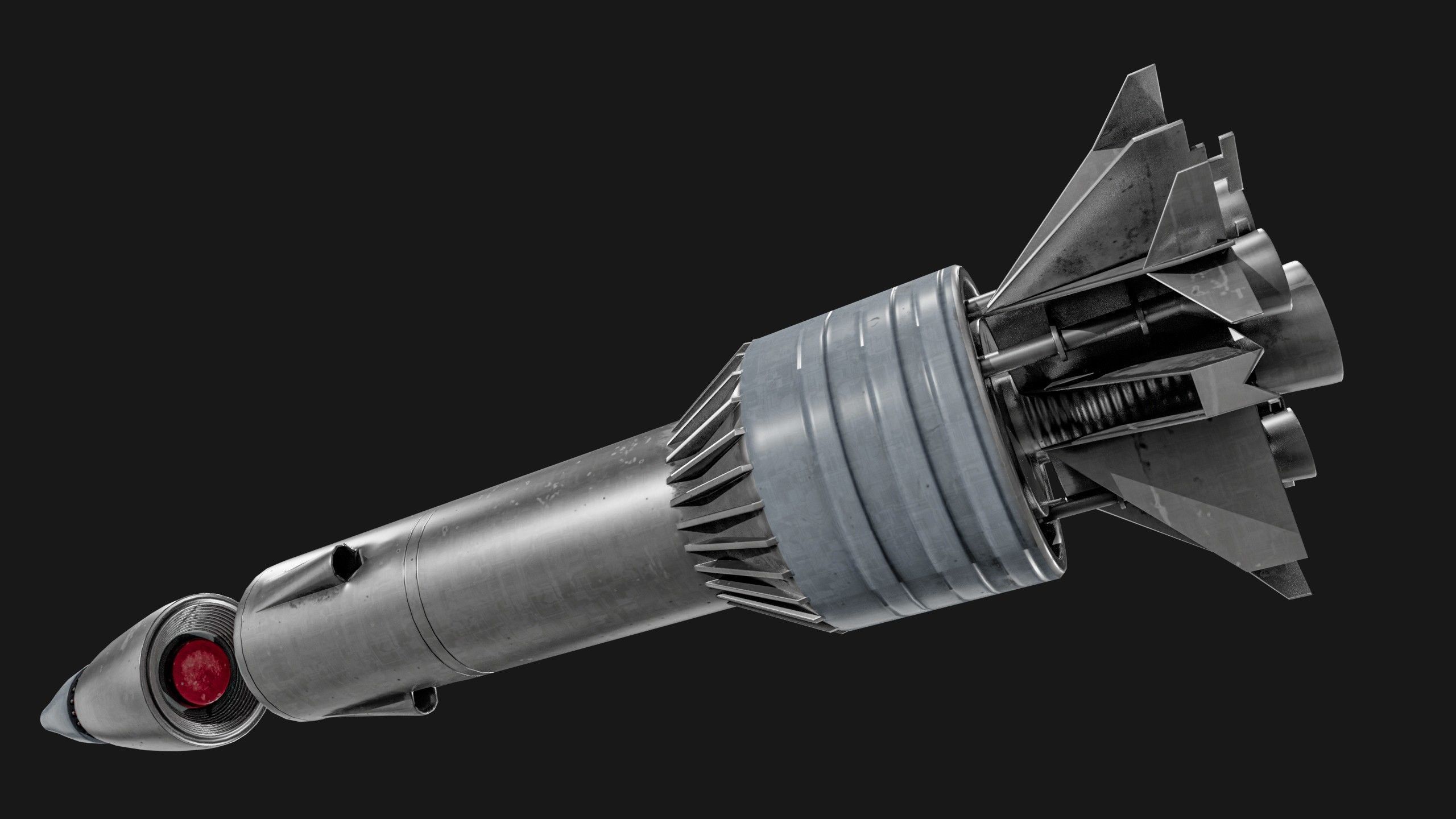 Sci-fi Missile 2 Pack Low-poly 3D model_24