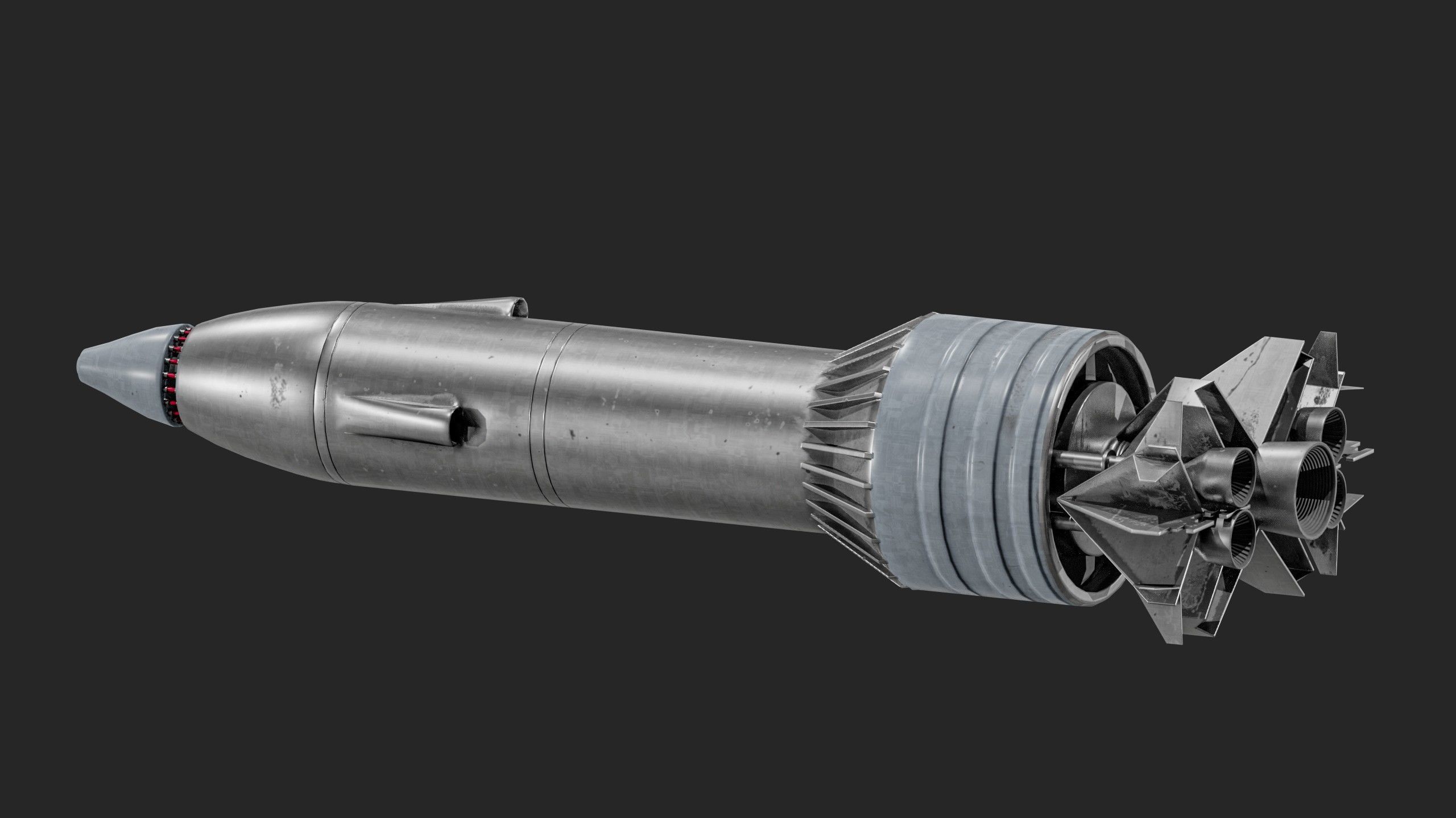 Sci-fi Missile 2 Pack Low-poly 3D model_18