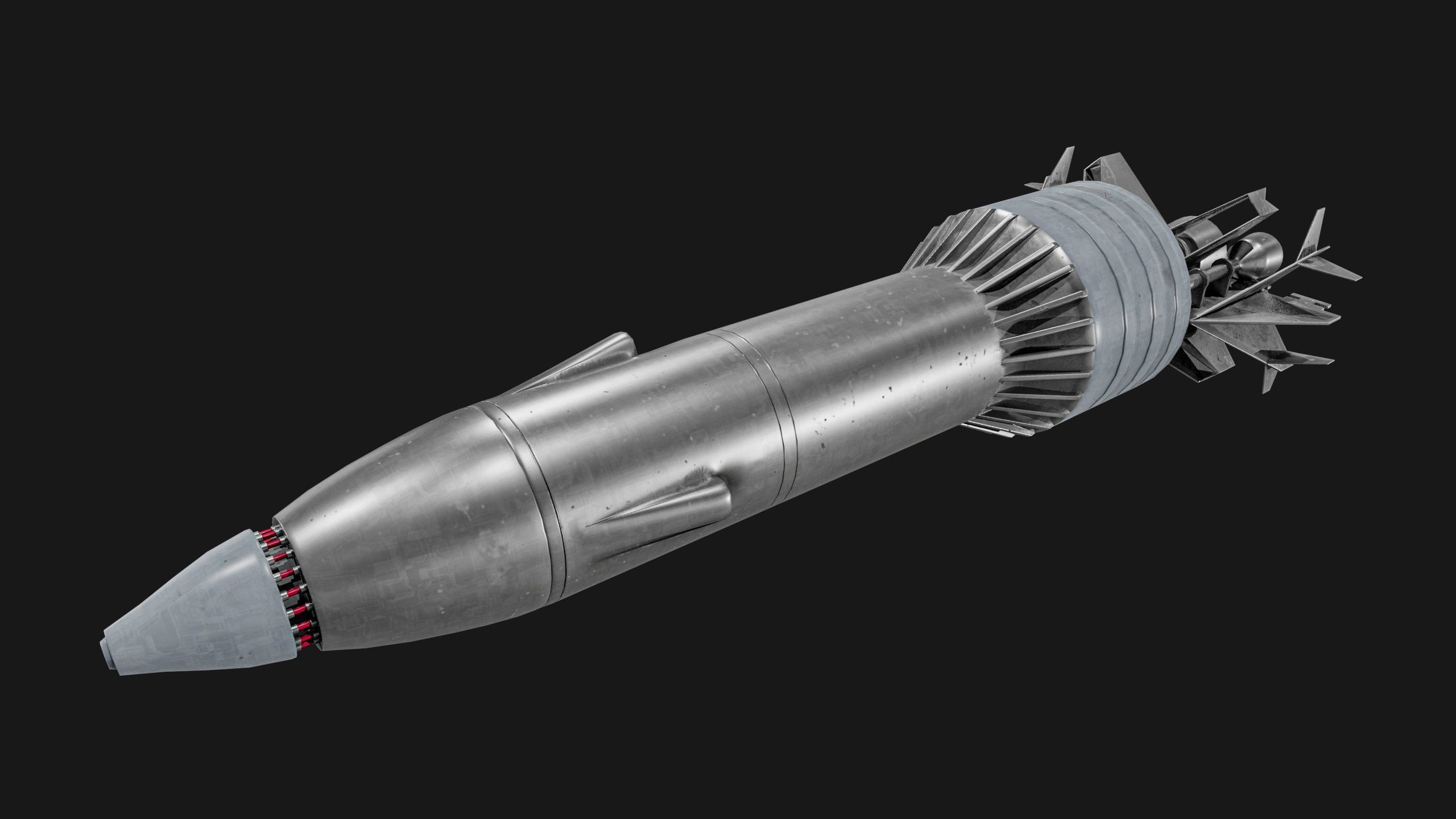 Sci-fi Missile 2 Pack Low-poly 3D model_25