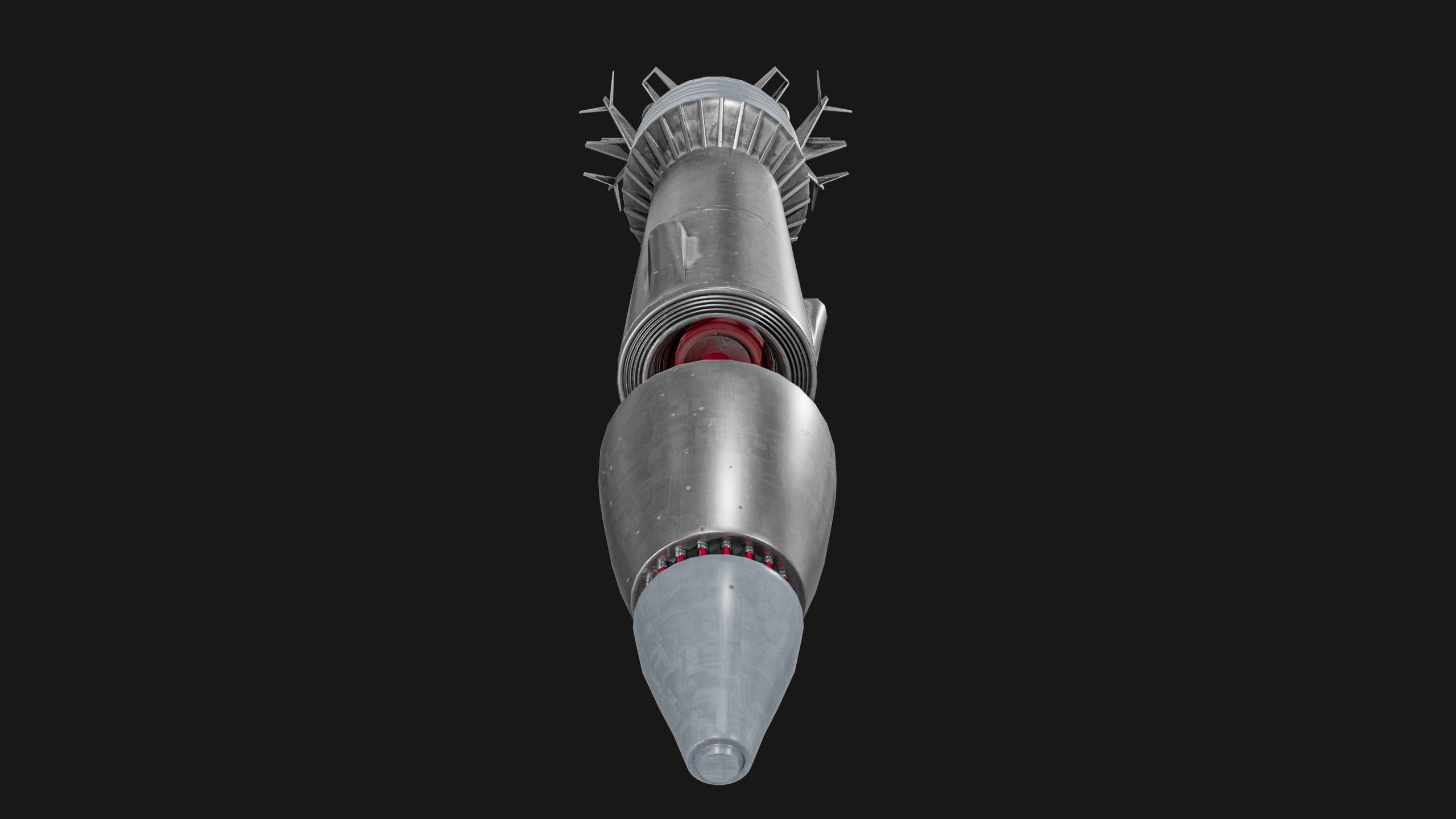 Sci-fi Missile 2 Pack Low-poly 3D model_27