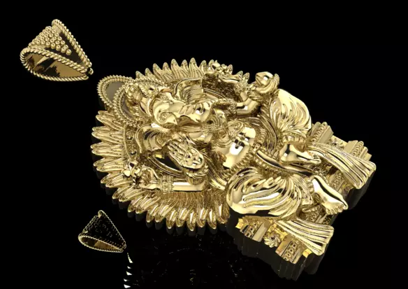 Ganesh pendant  3D print model_0