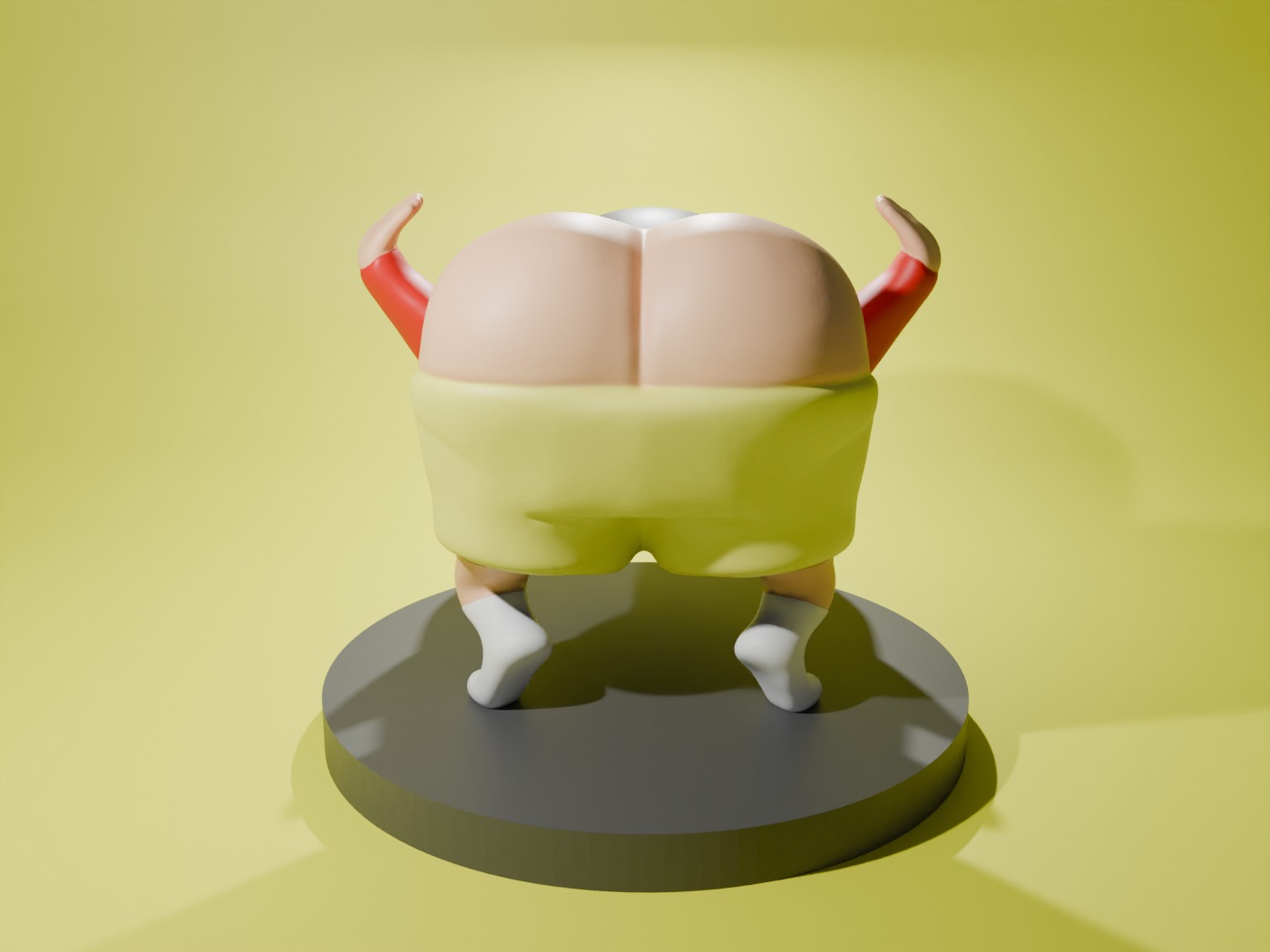 Crayon Shin-chan Butt Figure  3D print model_3