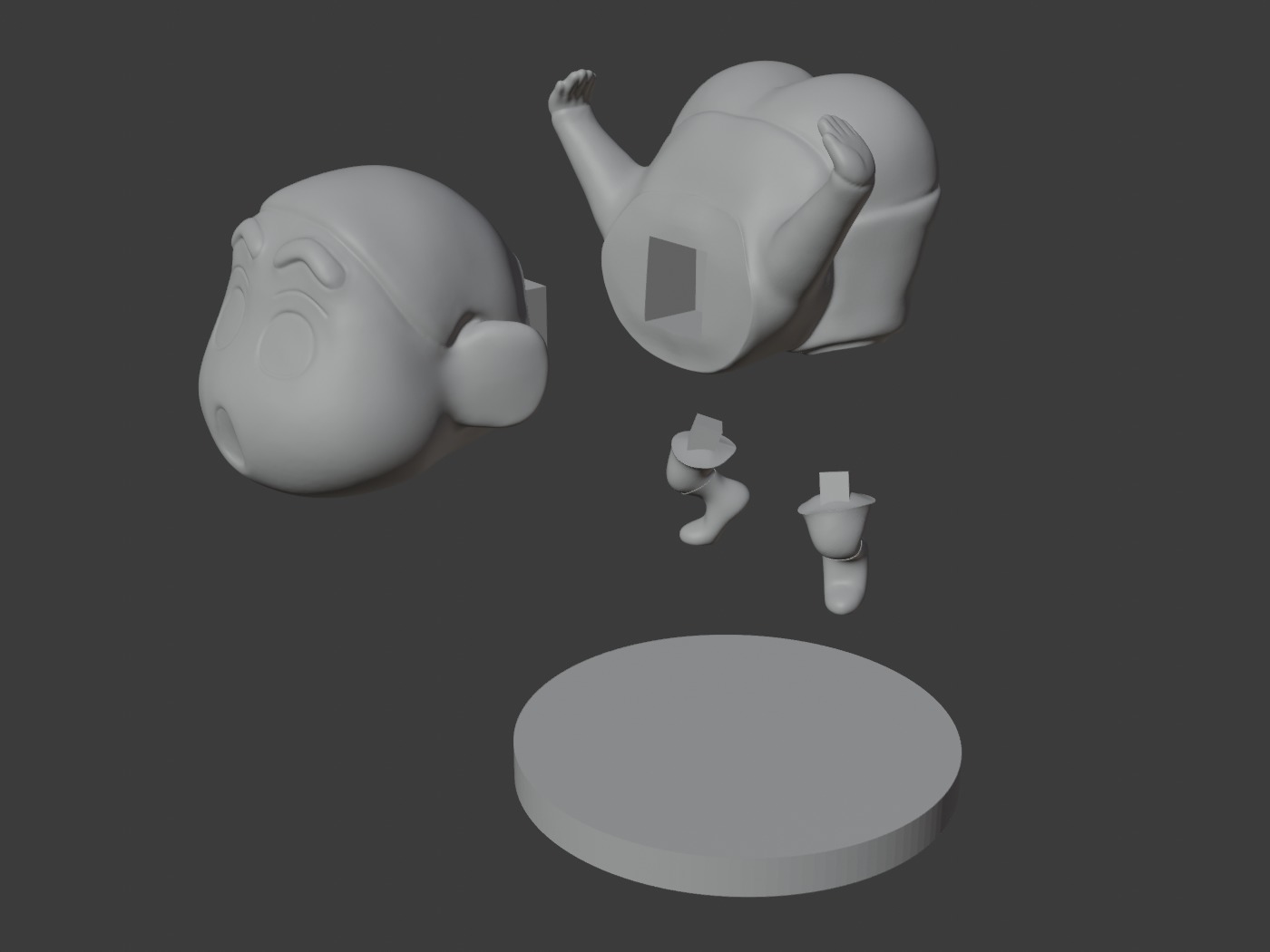 Crayon Shin-chan Butt Figure  3D print model_4