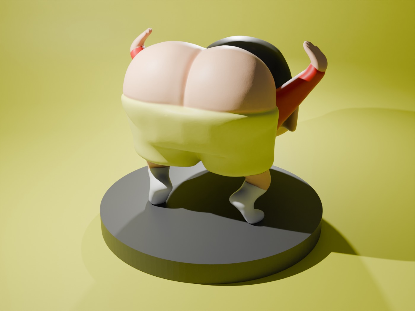 Crayon Shin-chan Butt Figure  3D print model_1
